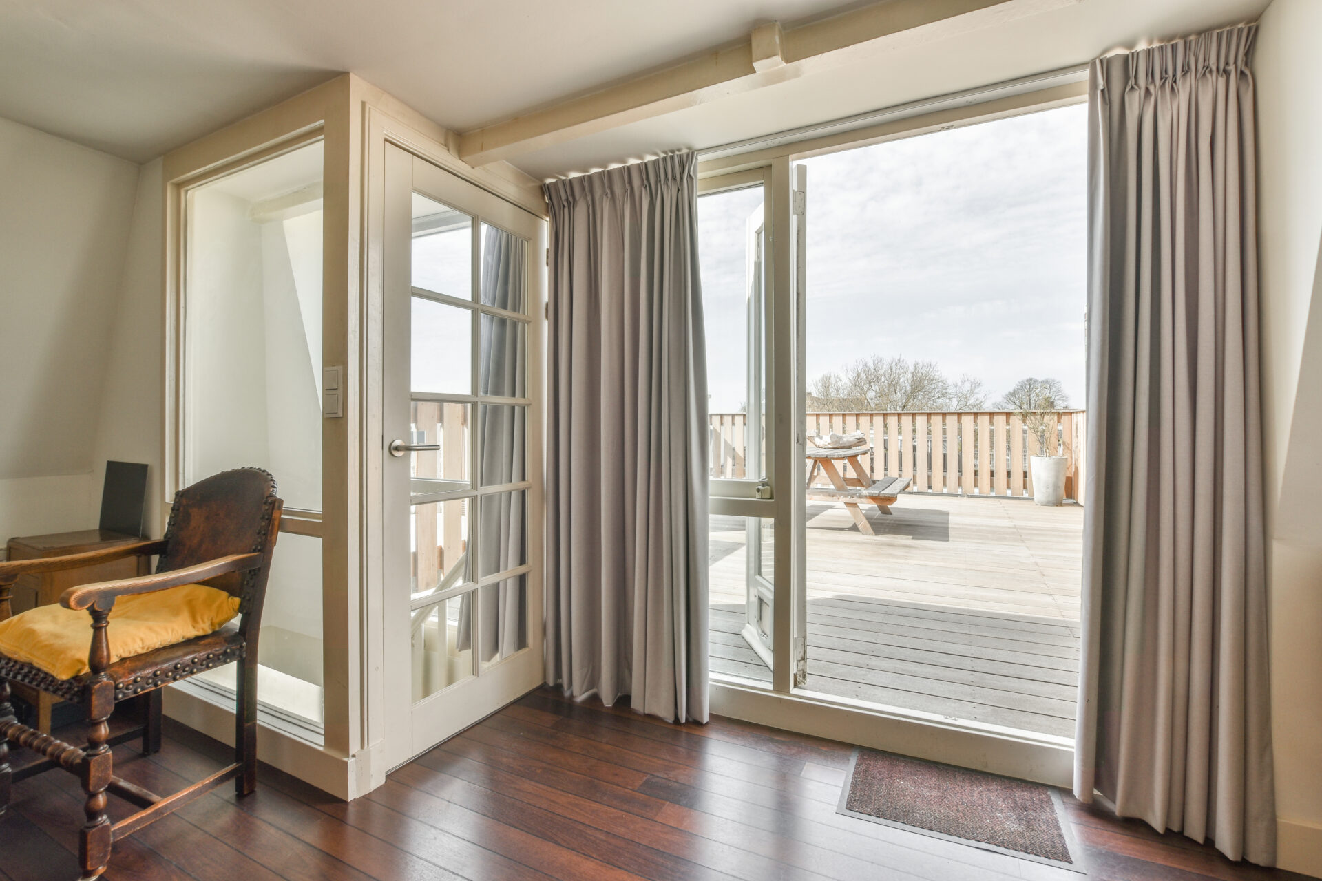 Spacious bright bedroom